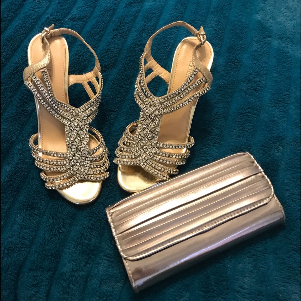 Antonio Melani Jeweled Dress Sandals & clutch